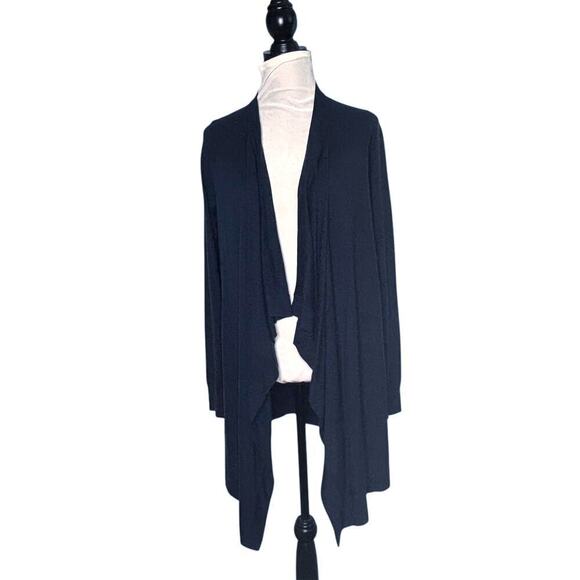 Vince Drape Merino Wool Open Cardigan Navy Blue Size Large - Picture 1 of 8